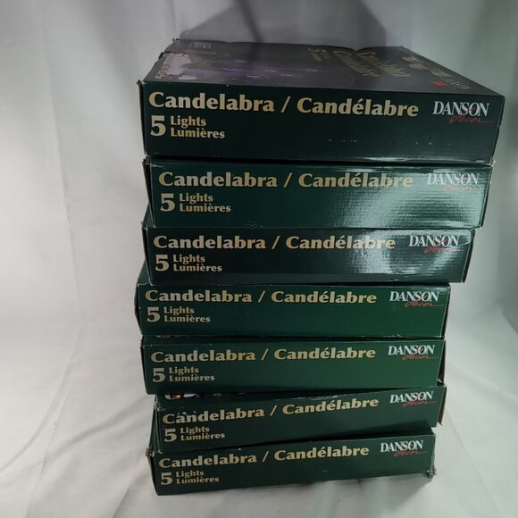 Danson Decor 5 Light Candelabra Christmas Holiday Decor Red Drip Candles Vintage - Picture 11 of 12